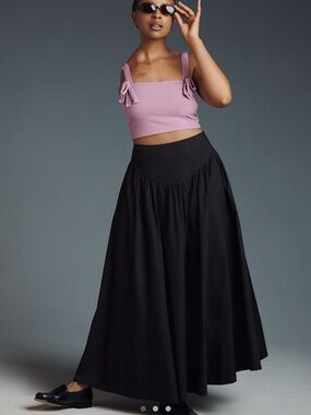 Anthropologie Ribbed Bow Knit Tank Top